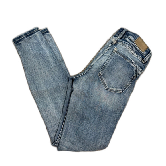 Buckle Black | Fit 53 Skinny Jeans Light Wash Wiskering Size 25" Stretchy - Picture 1 of 9